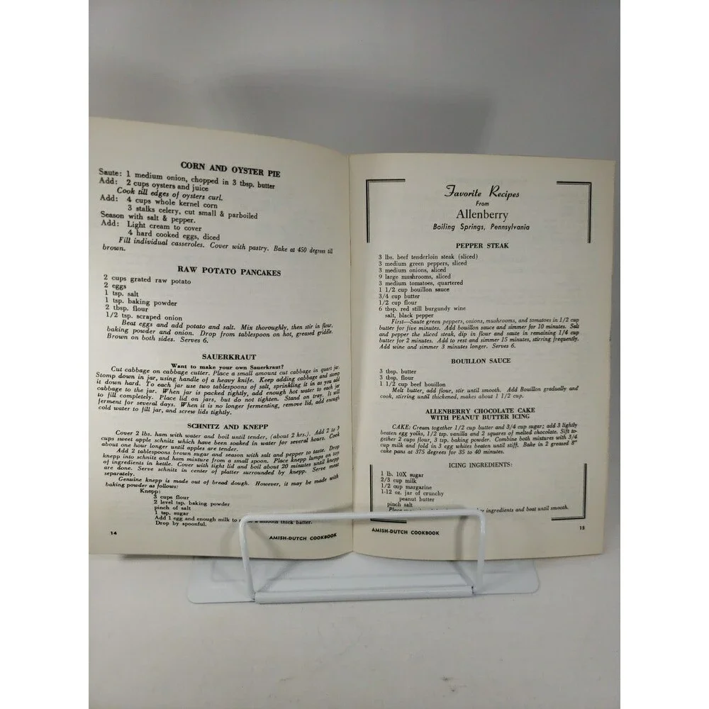 Vintage Amish Dutch Cookbook Ruth Redclay Dutch Cupboard Gettysburg PA 1960s